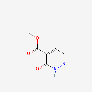 Ethyl 3-hydroxypyridazine-4-carboxylate chemical structure (CAS 1445-55-2)