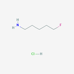 5-Fluoropentan-1-amine hydrochloride chemical structure (CAS 1445406-59-6)