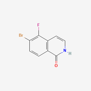 6-Bromo-5-fluoroisoquinolin-1-ol chemical structure (CAS 1445564-00-0)
