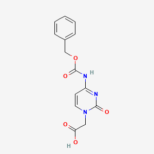 2-(4-(((Benzyloxy)carbonyl)amino)-2-oxopyrimidin-1(2H)-yl)acetic acid chemical structure (CAS 144564-95-4)