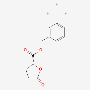 3-(Trifluoromethyl)benzyl (R)-5-oxotetrahydrofuran-2-carboxylate chemical structure (CAS 1445700-01-5)