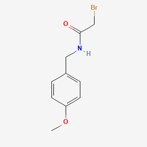 2-Bromo-N-(4-methoxybenzyl)acetamide chemical structure (CAS 144581-86-2)