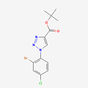 tert-Butyl 1-(2-bromo-4-chlorophenyl)-1H-1,2,3-triazole-4-carboxylate chemical structure (CAS 1445866-49-8)