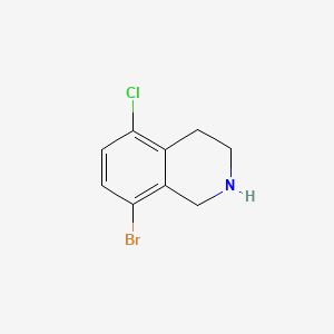 8-Bromo-5-chloro-1,2,3,4-tetrahydroisoquinoline chemical structure (CAS 1445891-27-9)