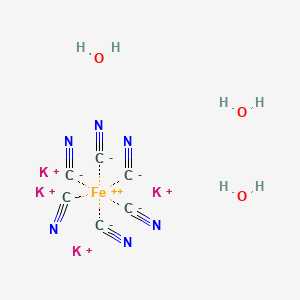 Potassiumhexacyanoferrate(II) trihydrate chemical structure (CAS 14459-95-1)