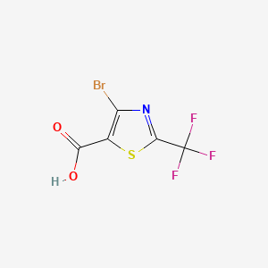 4-Bromo-2-(trifluoromethyl)thiazole-5-carboxylic acid chemical structure (CAS 1445906-51-3)