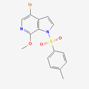4-Bromo-7-methoxy-1-tosyl-1H-pyrrolo[2,3-c]pyridine chemical structure (CAS 1445993-85-0)