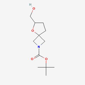 tert-Butyl 6-(hydroxymethyl)-5-oxa-2-azaspiro[3.4]octane-2-carboxylate chemical structure (CAS 1446012-48-1)