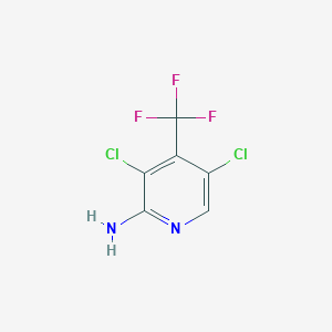 3,5-Dichloro-4-(trifluoromethyl)pyridin-2-amine chemical structure (CAS 1446182-76-8)
