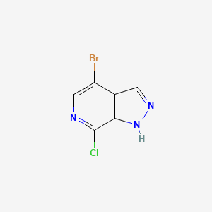 4-Bromo-7-chloro-1H-pyrazolo[3,4-c]pyridine chemical structure (CAS 1446222-51-0)