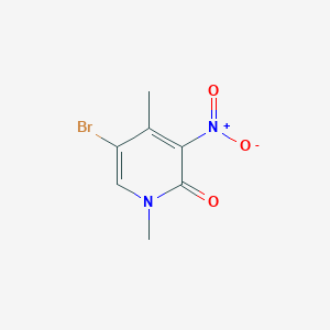 5-Bromo-1,4-dimethyl-3-nitropyridin-2(1H)-one chemical structure (CAS 1446237-40-6)