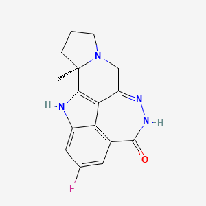 (R)-2-Fluoro-10a-methyl-5,8,9,10,10a,11-hexahydro-5,6,7a,11-tetraazacyclohepta[def]cyclopenta[a]fluoren-4(7H)-one chemical structure (CAS 1446261-44-4)