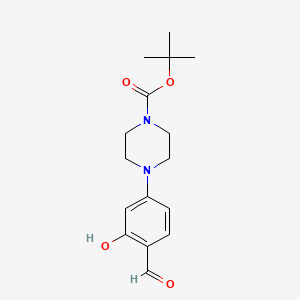 tert-Butyl 4-(4-formyl-3-hydroxyphenyl)piperazine-1-carboxylate chemical structure (CAS 1446332-69-9)