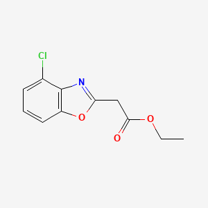 Ethyl 2-(4-chlorobenzo[d]oxazol-2-yl)acetate chemical structure (CAS 1446332-73-5)