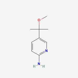 5-(2-Methoxypropan-2-yl)pyridin-2-amine chemical structure (CAS 1446431-12-4)