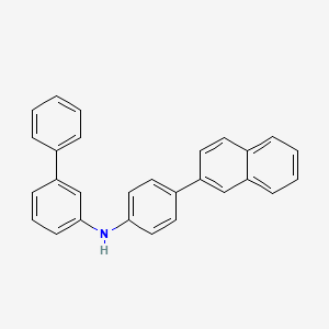 N-(4-(Naphthalen-2-yl)phenyl)-[1,1'-biphenyl]-3-amine chemical structure (CAS 1446448-97-0)