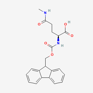 (S)-2-((((9H-Fluoren-9-yl)methoxy)carbonyl)amino)-5-(methylamino)-5-oxopentanoic acid chemical structure (CAS 1446478-17-6)