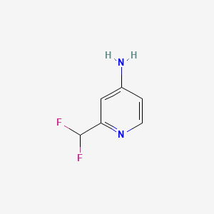 2-(Difluoromethyl)pyridin-4-amine chemical structure (CAS 1446509-58-5)