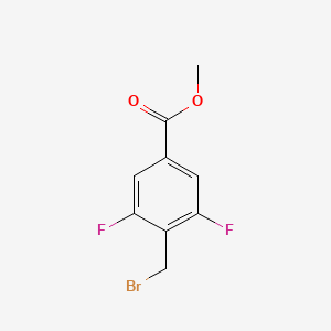 Methyl 4-(bromomethyl)-3,5-difluorobenzoate chemical structure (CAS 1446516-72-8)