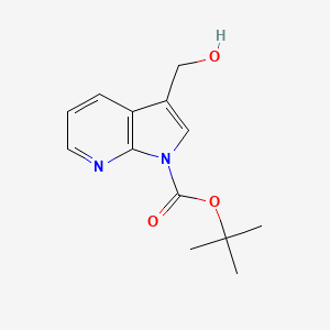 tert-Butyl 3-(hydroxymethyl)-1H-pyrrolo[2,3-b]pyridine-1-carboxylate chemical structure (CAS 144657-67-0)
