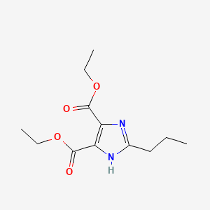 Diethyl 2-propyl-1H-imidazole-4,5-dicarboxylate chemical structure (CAS 144689-94-1)