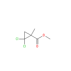 Methyl 2,2-dichloro-1-methylcyclopropanecarboxylate chemical structure (CAS 1447-13-8)