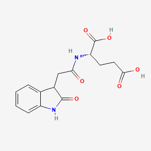 (2-(2-Oxoindolin-3-yl)acetyl)-L-glutamic acid chemical structure (CAS 144722-82-7)