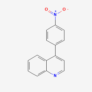 4-(4-Nitrophenyl)quinoline chemical structure (CAS 1447234-78-7)