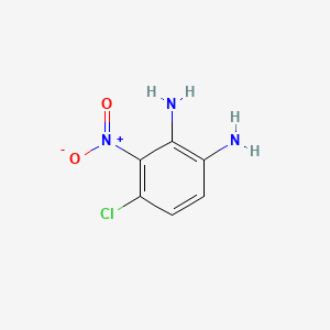 4-Chloro-3-nitrobenzene-1,2-diamine chemical structure (CAS 144729-44-2)