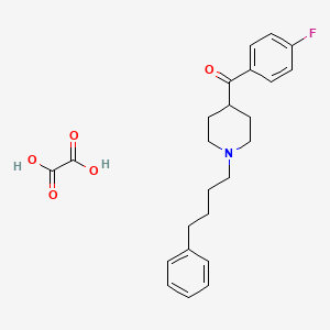 (4-Fluorophenyl)(1-(4-phenylbutyl)piperidin-4-yl)methanone oxalate chemical structure (CAS 144734-36-1)