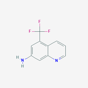 5-(Trifluoromethyl)quinolin-7-amine chemical structure (CAS 1447606-61-2)