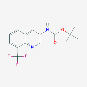 tert-Butyl (8-(trifluoromethyl)quinolin-3-yl)carbamate chemical structure (CAS 1447607-03-5)