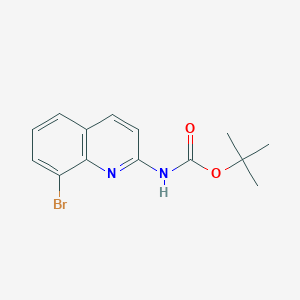 tert-Butyl (8-bromoquinolin-2-yl)carbamate chemical structure (CAS 1447608-01-6)