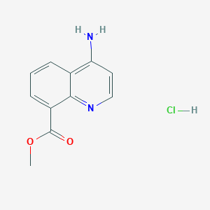 Methyl 4-aminoquinoline-8-carboxylate hydrochloride chemical structure (CAS 1447608-03-8)