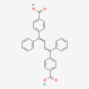 4,4'-(1,4-Diphenylbuta-1,3-diene-1,4-diyl)dibenzoic acid chemical structure (CAS 1447761-33-2)