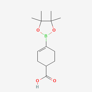 4-(4,4,5,5-Tetramethyl-1,3,2-dioxaborolan-2-yl)cyclohex-3-enecarboxylic acid chemical structure (CAS 1447763-50-9)