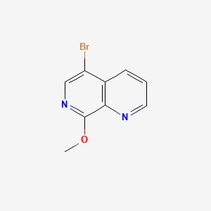 5-Bromo-8-methoxy-1,7-naphthyridine chemical structure (CAS 1447965-76-5)