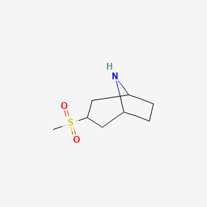 3-Methanesulfonyl-8-azabicyclo[3.2.1]octane chemical structure (CAS 1447967-02-3)