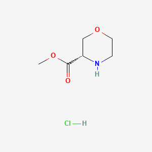 (S)-Methyl morpholine-3-carboxylate hydrochloride chemical structure (CAS 1447972-26-0)