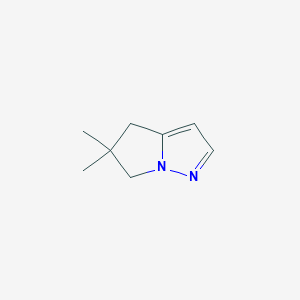 5,5-Dimethyl-5,6-dihydro-4H-pyrrolo[1,2-b]pyrazole chemical structure (CAS 1447997-32-1)