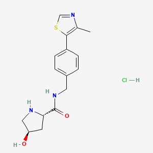 (2S,4R)-4-Hydroxy-N-(4-(4-methylthiazol-5-yl)benzyl)pyrrolidine-2-carboxamide hydrochloride chemical structure (CAS 1448189-90-9)