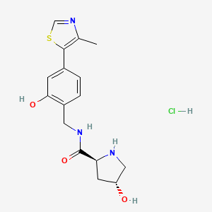 (2S,4R)-4-Hydroxy-N-(2-hydroxy-4-(4-methylthiazol-5-yl)benzyl)pyrrolidine-2-carboxamide hydrochloride chemical structure (CAS 1448190-13-3)
