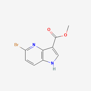 Methyl 5-bromo-1H-pyrrolo[3,2-b]pyridine-3-carboxylate chemical structure (CAS 1448259-40-2)