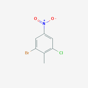 1-Bromo-3-chloro-2-methyl-5-nitrobenzene chemical structure (CAS 1448319-06-9)