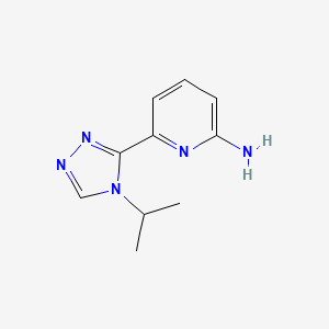 6-(4-Isopropyl-4H-1,2,4-triazol-3-yl)pyridin-2-amine chemical structure (CAS 1448427-99-3)