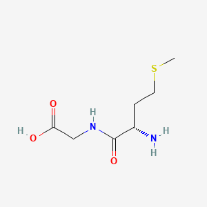 (S)-2-(2-Amino-4-(methylthio)butanamido)acetic acid chemical structure (CAS 14486-03-4)