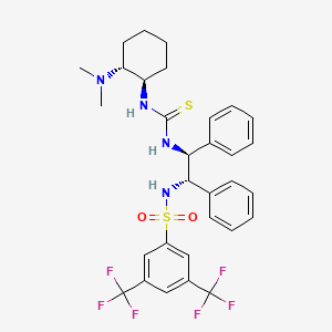 N-((1S,2S)-2-(3-((1R,2R)-2-(dimethylamino)cyclohexyl)thioureido)-1,2-diphenylethyl)-3,5-bis(trifluoromethyl)benzenesulfonamide chemical structure (CAS 1448608-06-7)