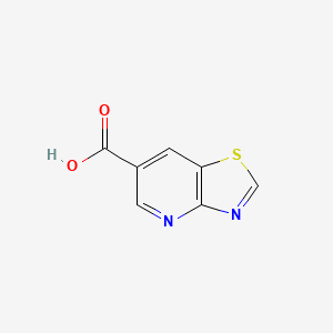 Thiazolo[4,5-b]pyridine-6-carboxylic acid chemical structure (CAS 1448852-06-9)