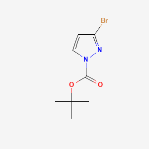 tert-Butyl 3-bromo-1H-pyrazole-1-carboxylate chemical structure (CAS 1448855-35-3)