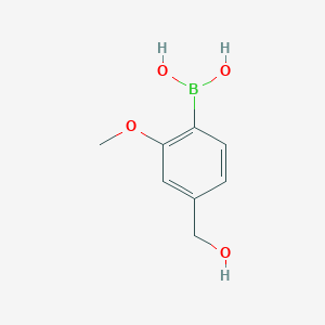 (4-(Hydroxymethyl)-2-methoxyphenyl)boronic acid chemical structure (CAS 1448869-97-3)